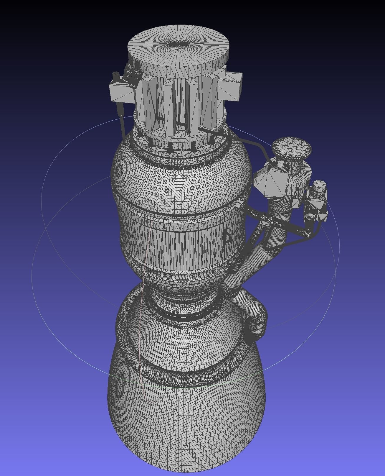 Space-X Merlin 1D Rocket Engine Printable Desk Model 3D print model_20