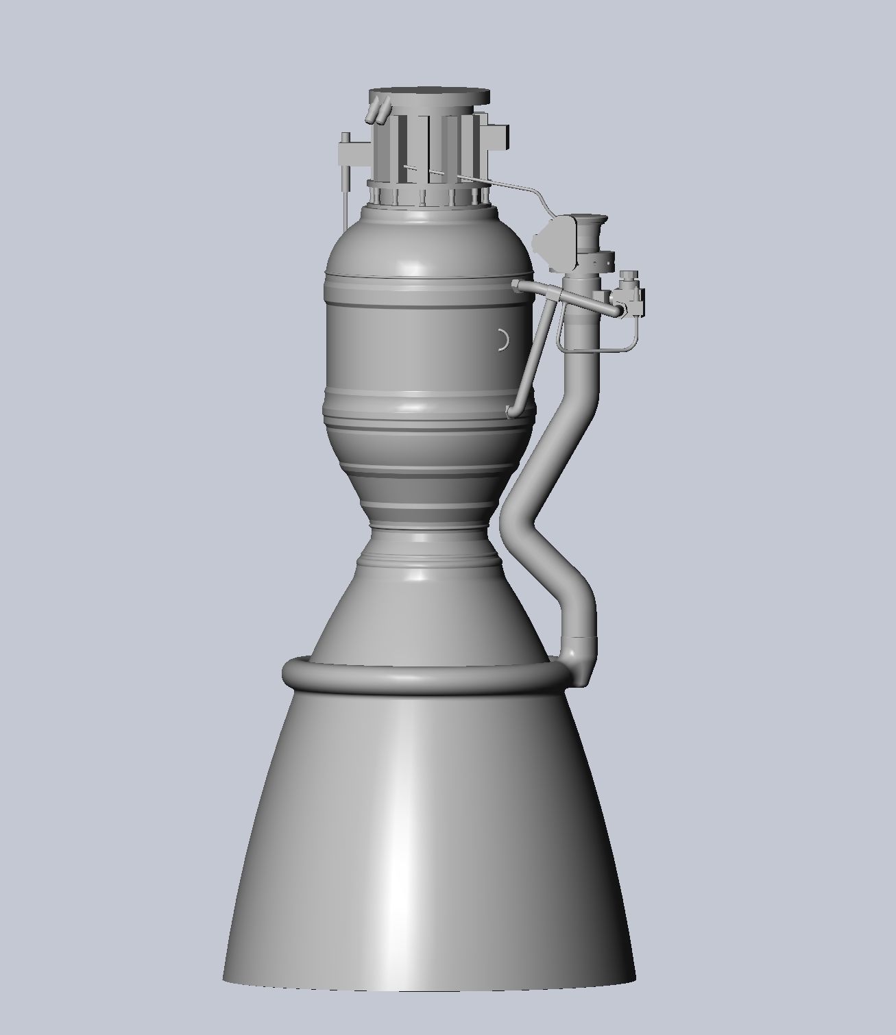 Space-X Merlin 1D Rocket Engine Printable Desk Model 3D print model_27