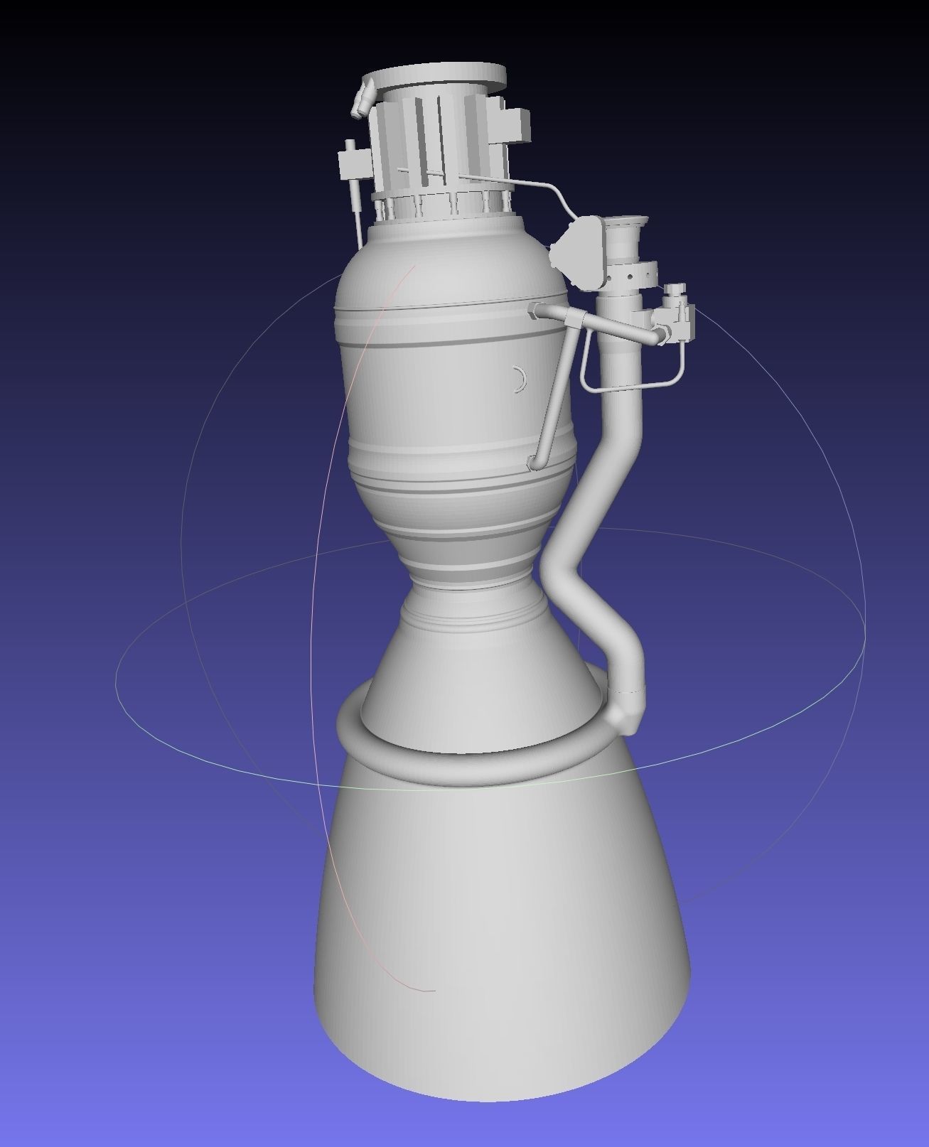 Space-X Merlin 1D Rocket Engine Printable Desk Model 3D print model_32