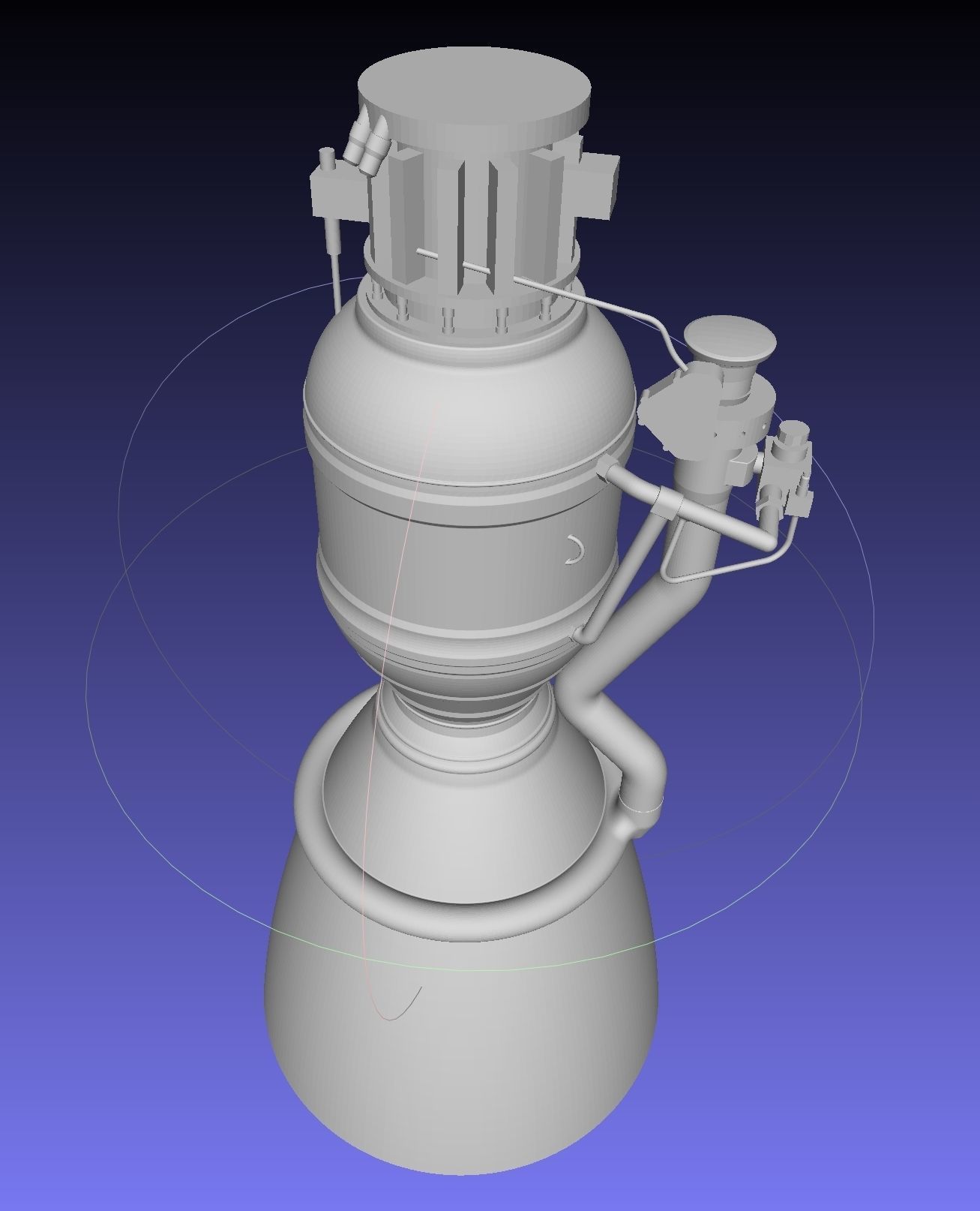 Space-X Merlin 1D Rocket Engine Printable Desk Model 3D print model_2