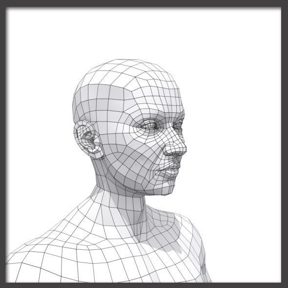 Male Low Poly BaseMesh Low-poly 3D model_6