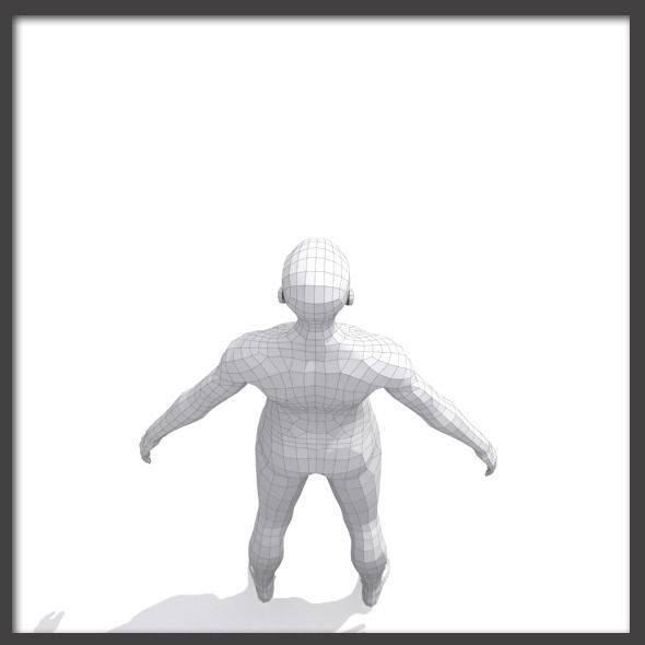Male Low Poly BaseMesh Low-poly 3D model_7