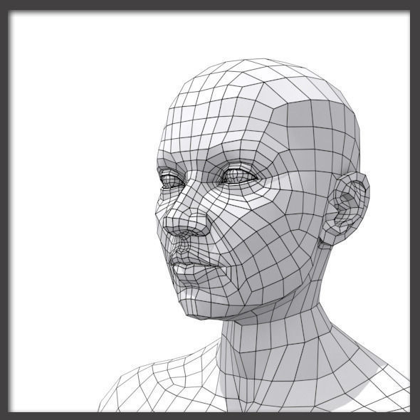 Male Low Poly BaseMesh Low-poly 3D model_4