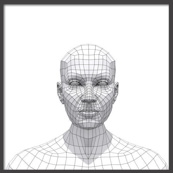 Male Low Poly BaseMesh Low-poly 3D model_3