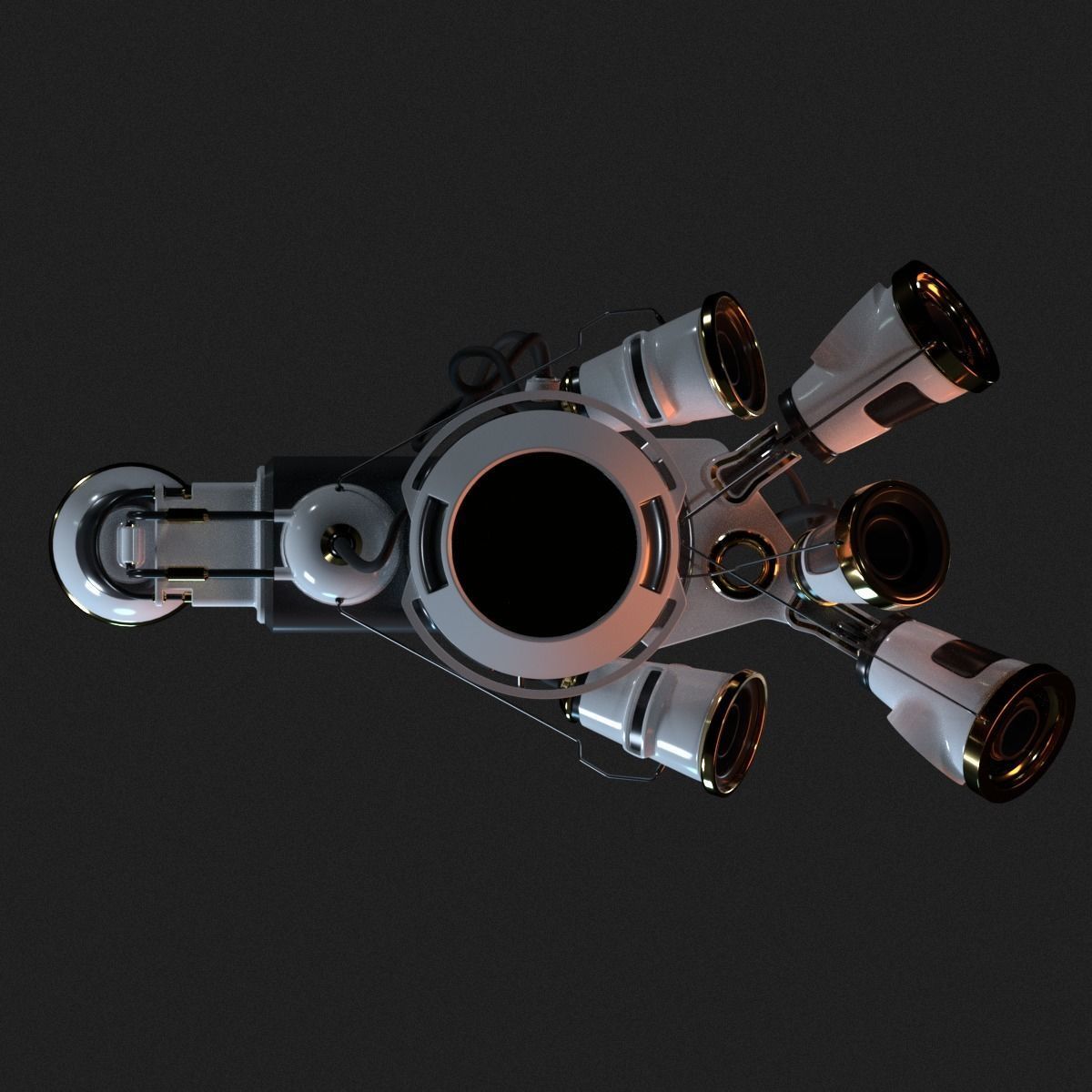 Spaceship Spherical 3D model_3
