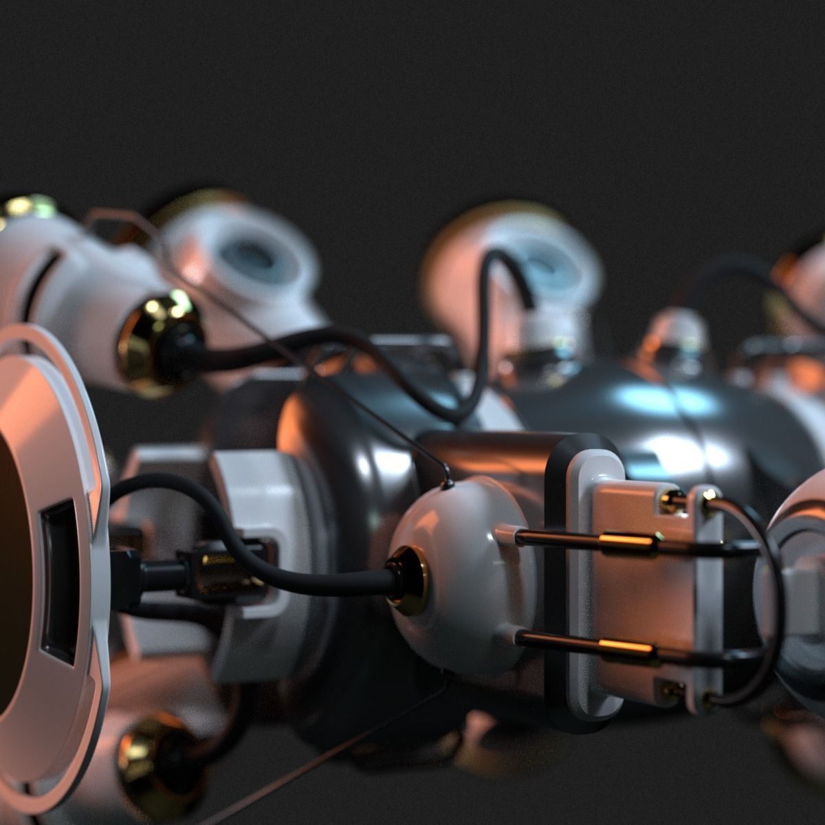 Spaceship Spherical 3D model_5