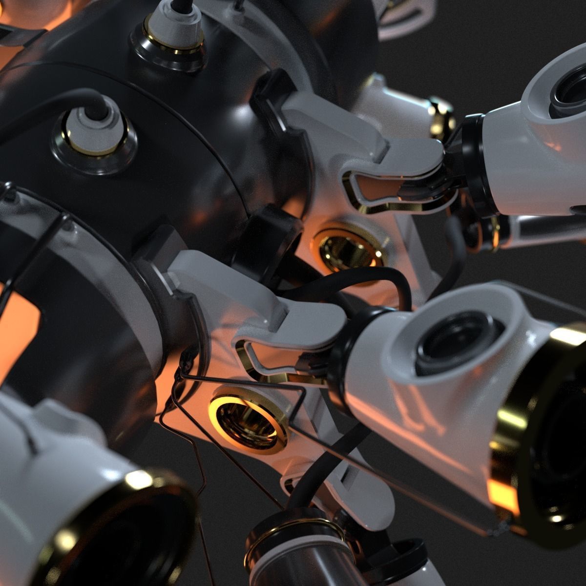 Spaceship Spherical 3D model_6