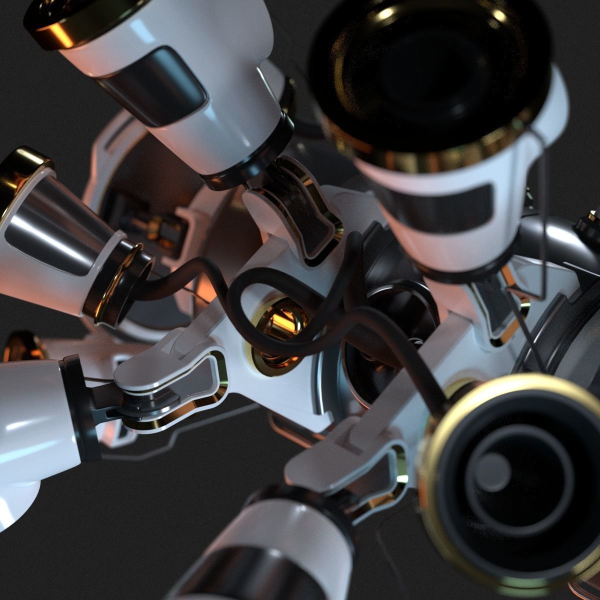 Spaceship Spherical 3D model_7