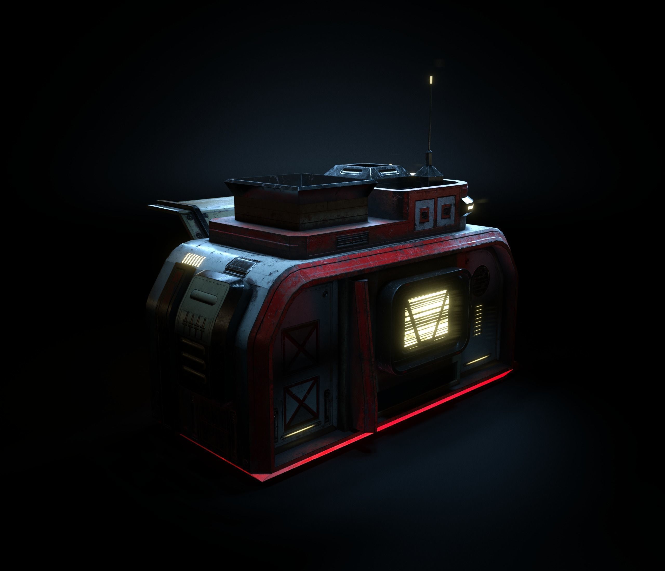 Cabinet star wars vehicle Low-poly 3D model_1