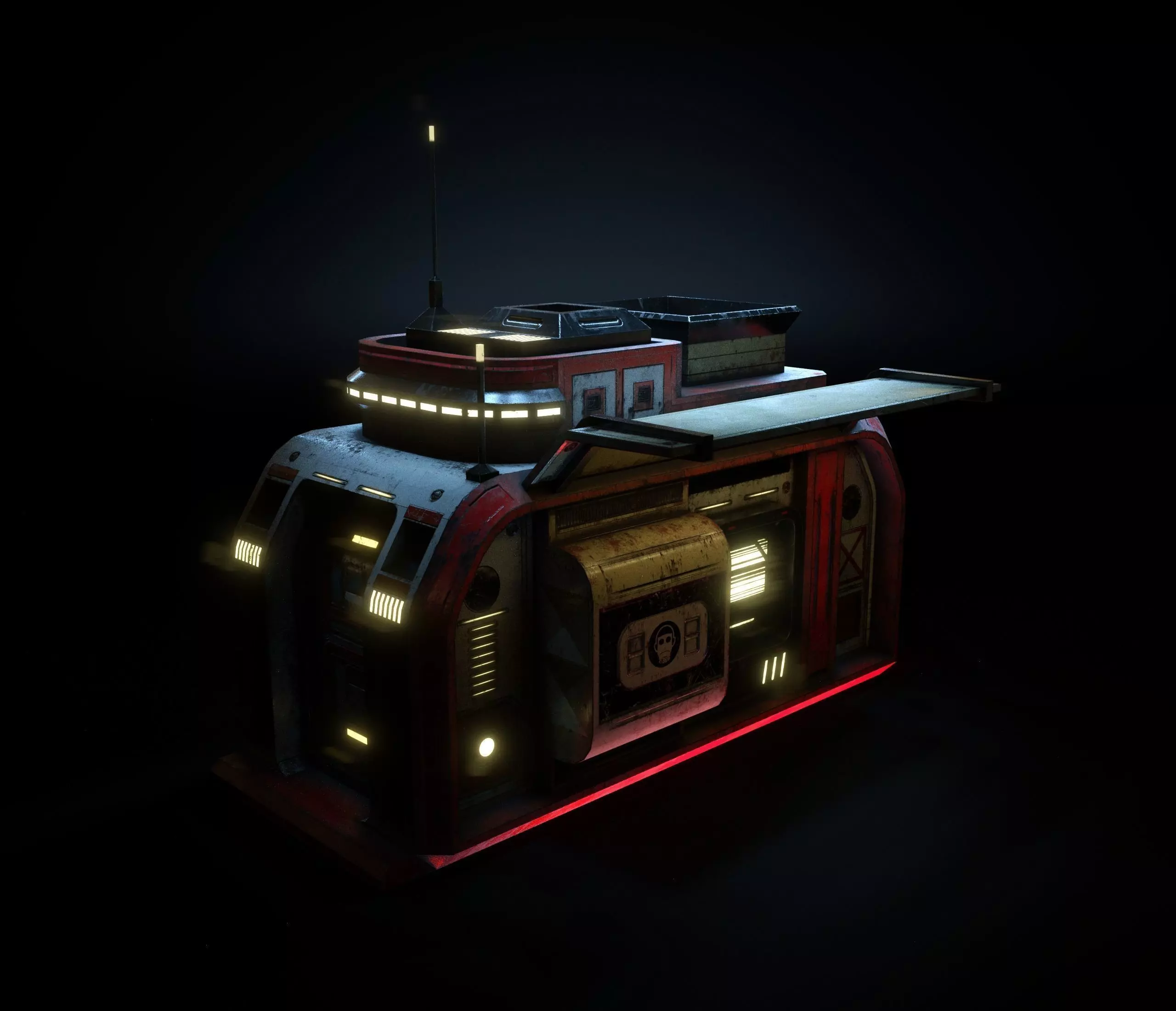 Cabinet star wars vehicle Low-poly 3D model_0