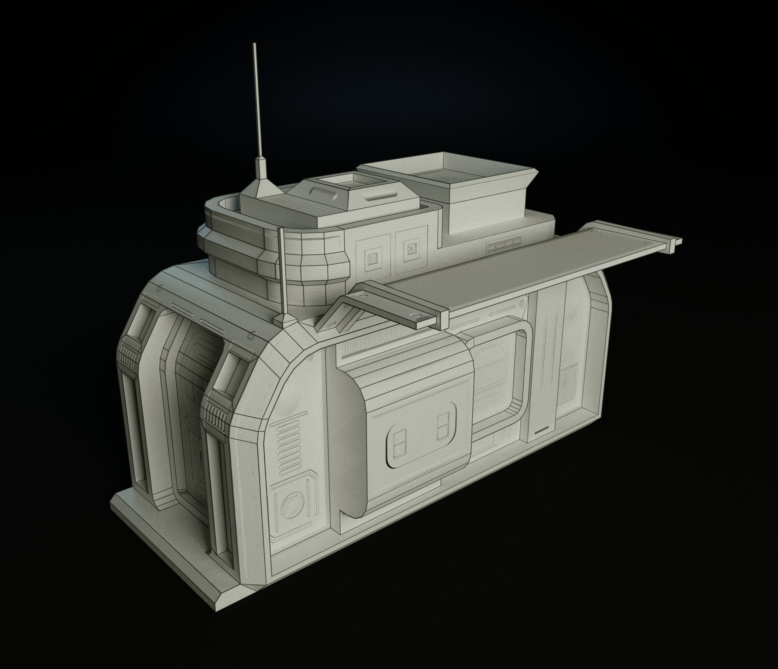 Cabinet star wars vehicle Low-poly 3D model_4