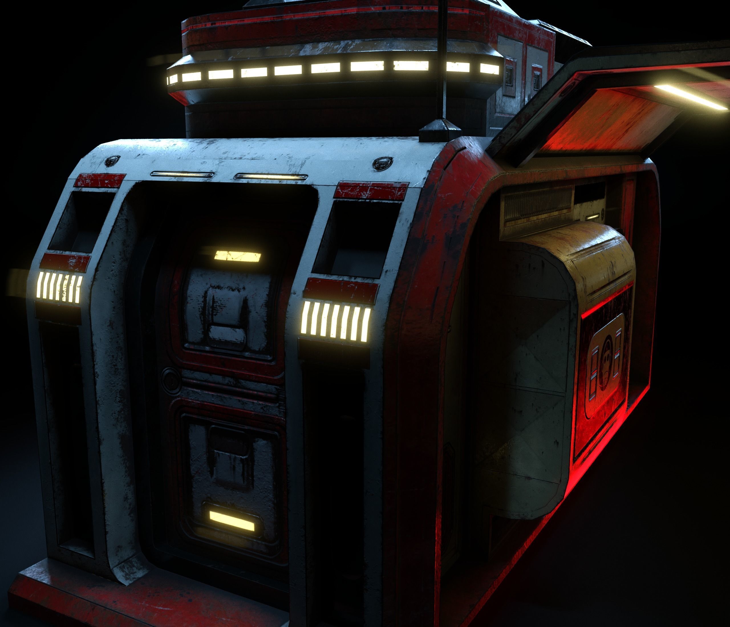 Cabinet star wars vehicle Low-poly 3D model_2