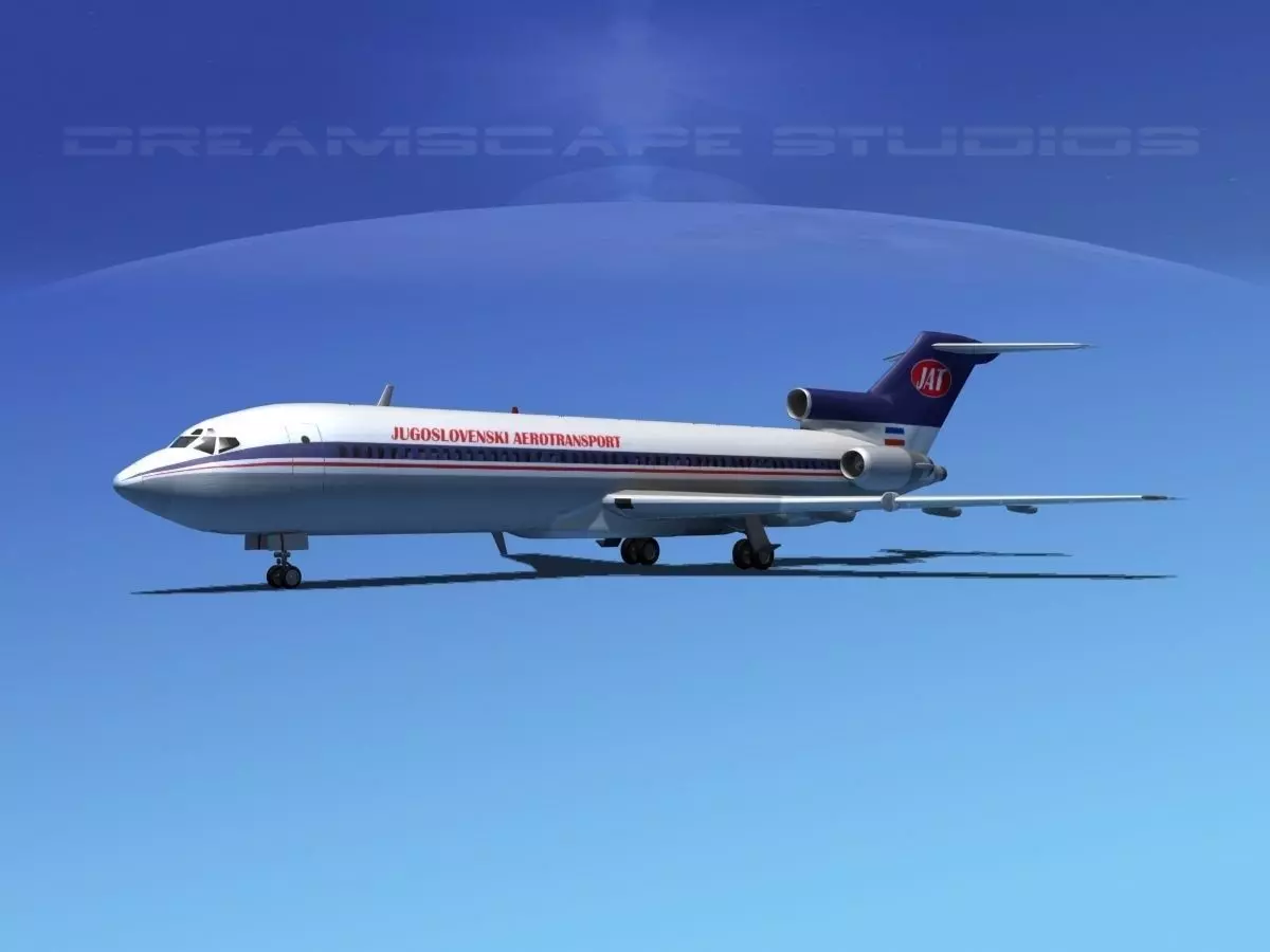 Boeing 727-200 JAT 3D model_0