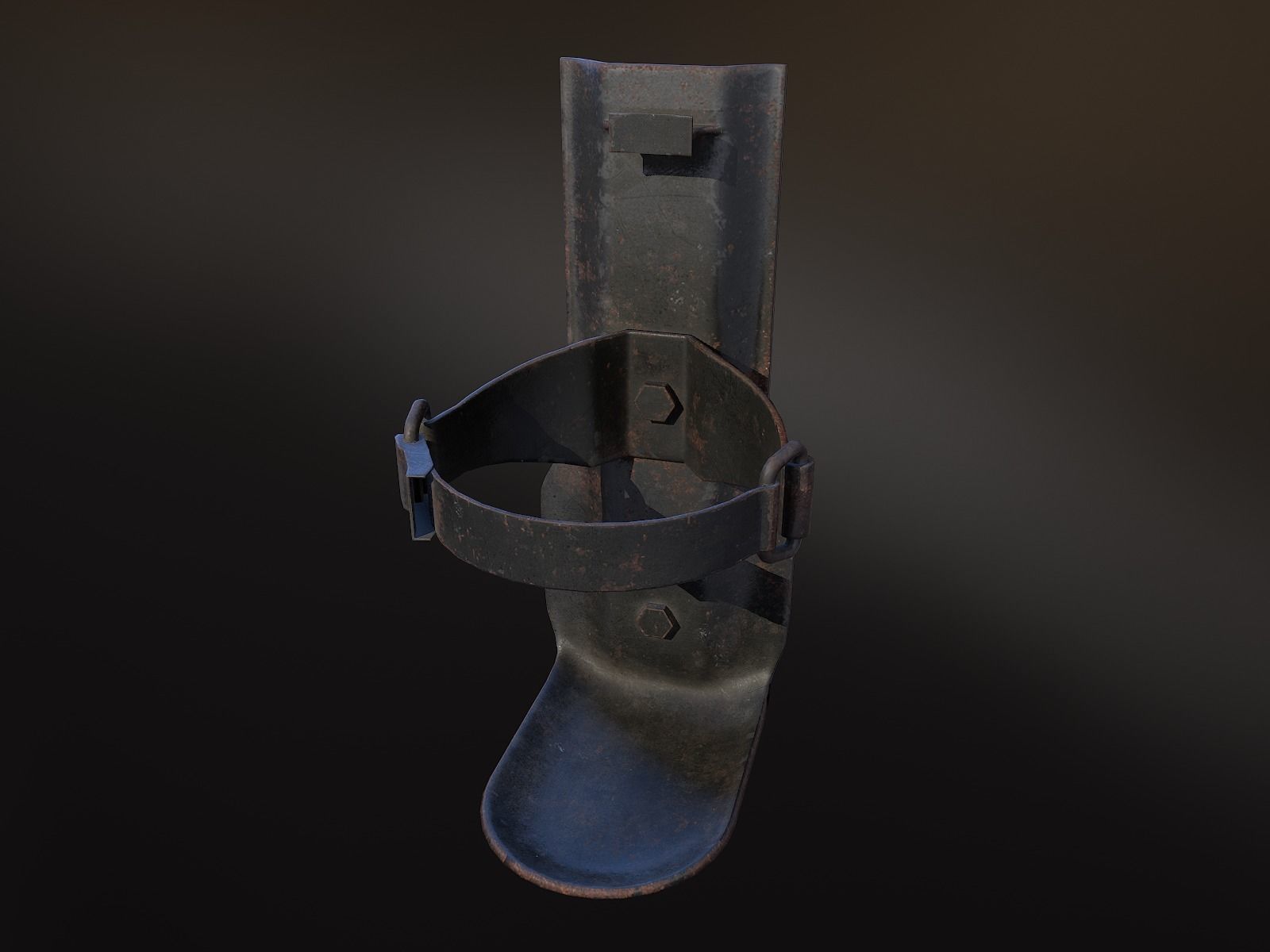 Old Fire Extinguisher Low-poly 3D model_5