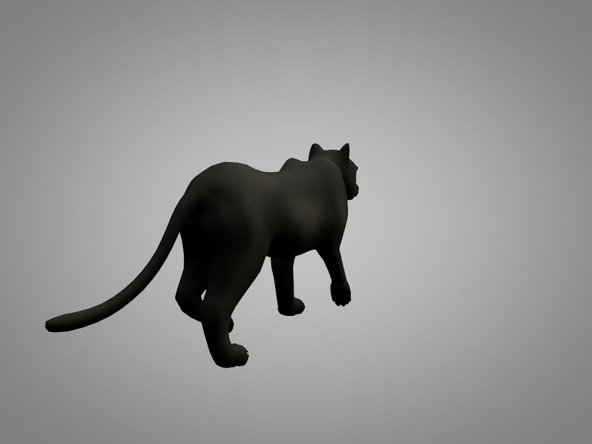 Panther Low-poly 3D model_2