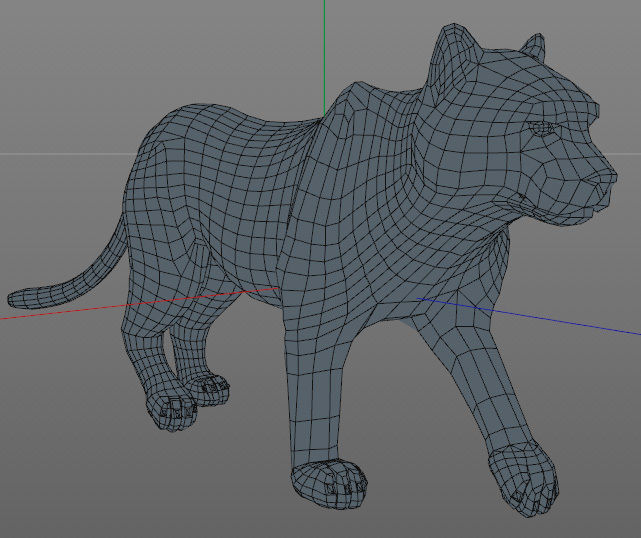 Panther Low-poly 3D model_4