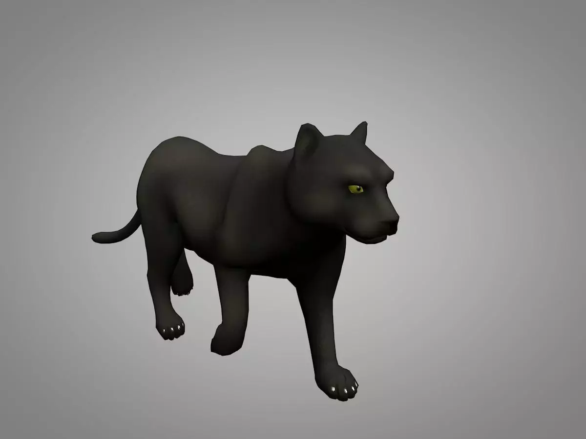 Panther Low-poly 3D model_0