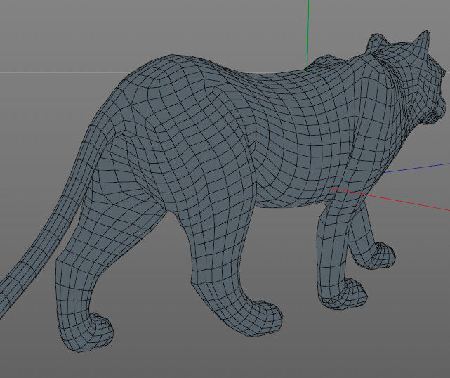 Panther Low-poly 3D model_5