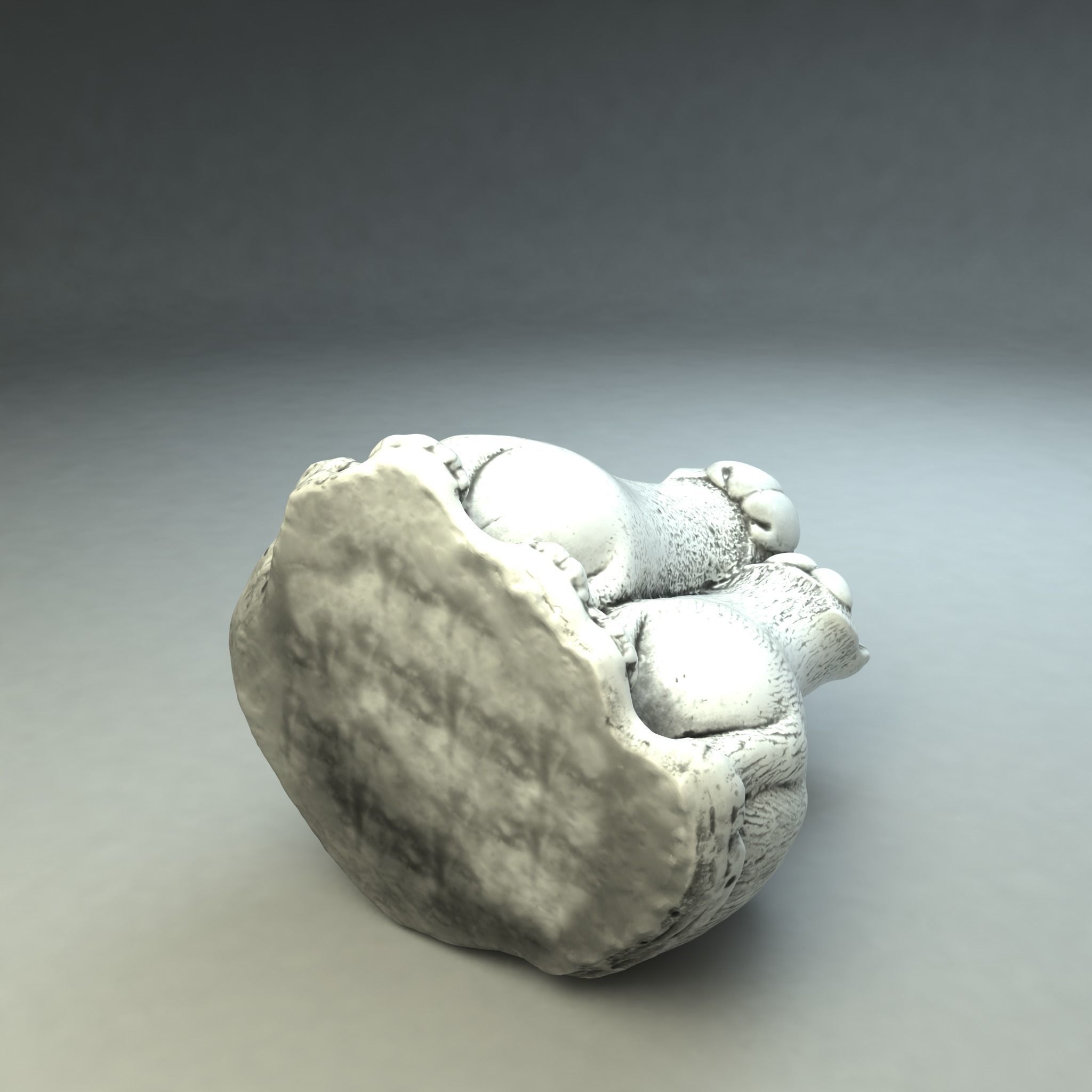 Two Cats Toy Statue 3D model_6