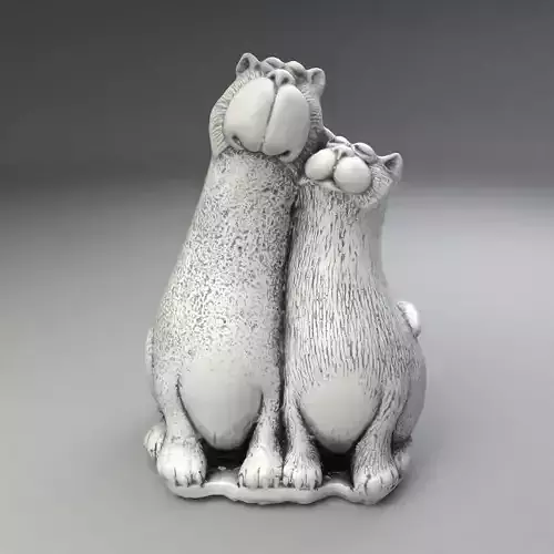 Two Cats Toy Statue
