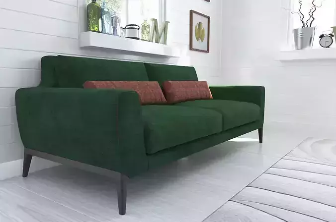 Emerald Sofa 3D Model