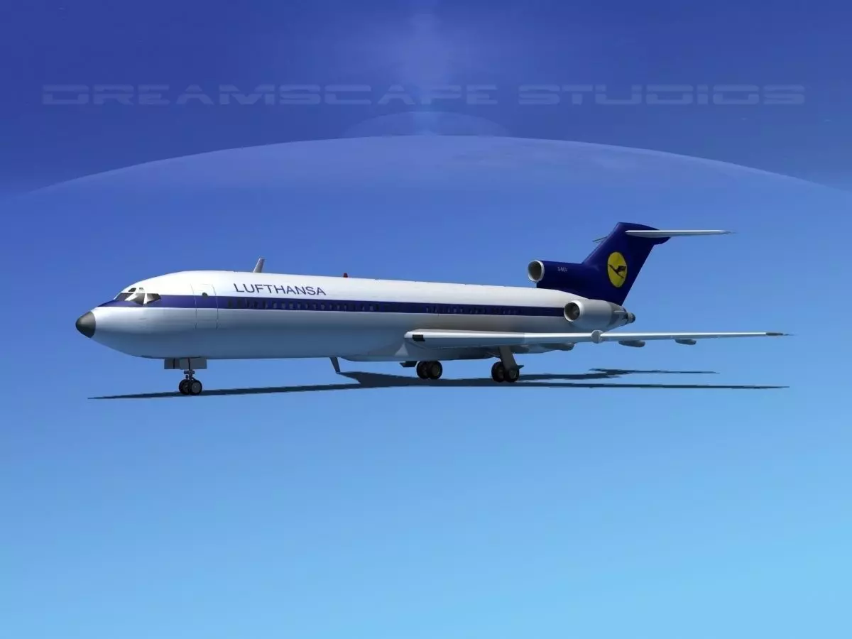 Boeing 727-200 Lufthansa 2 3D model