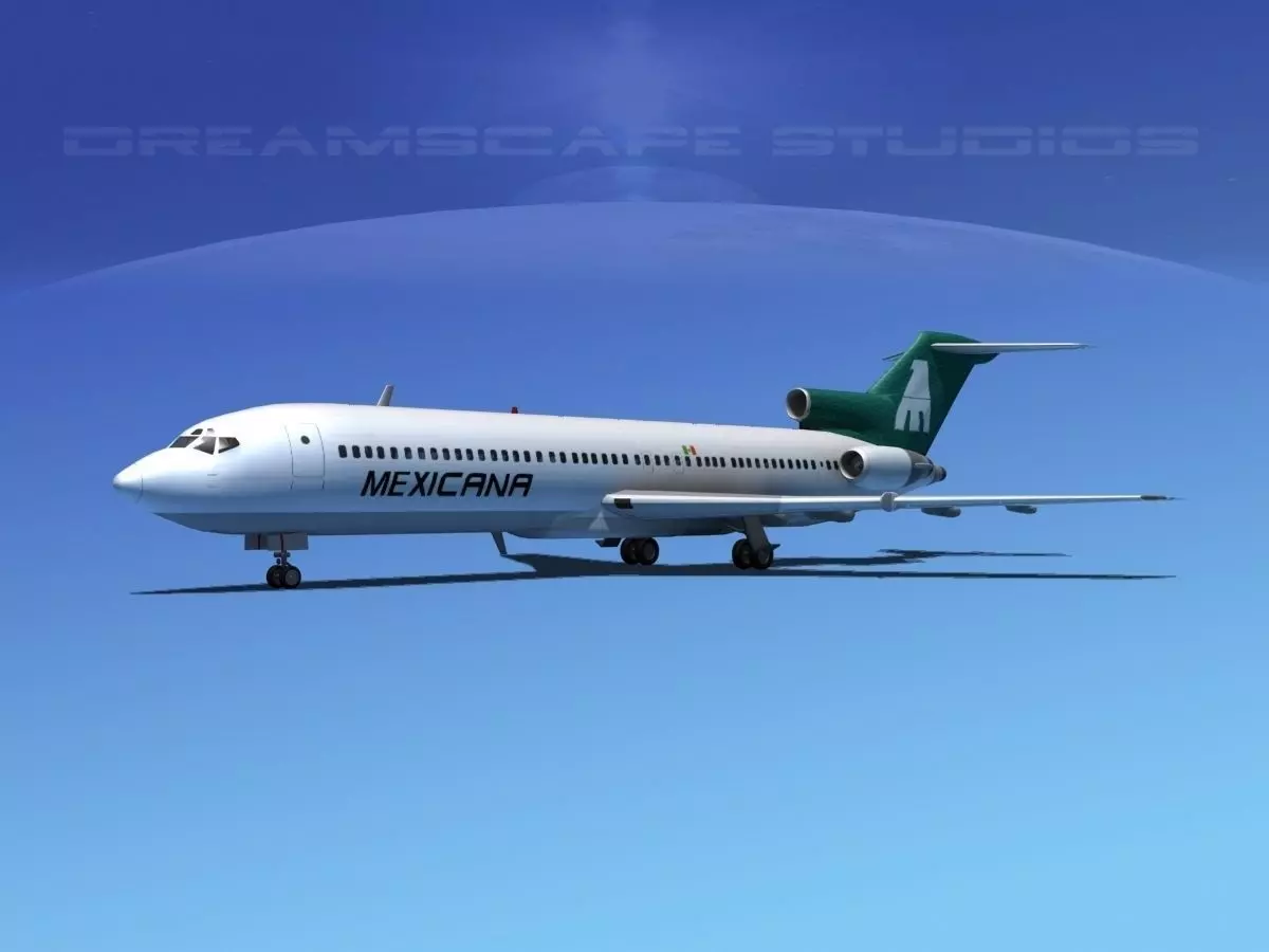 Boeing 727-200 Mexicana 3D model_0