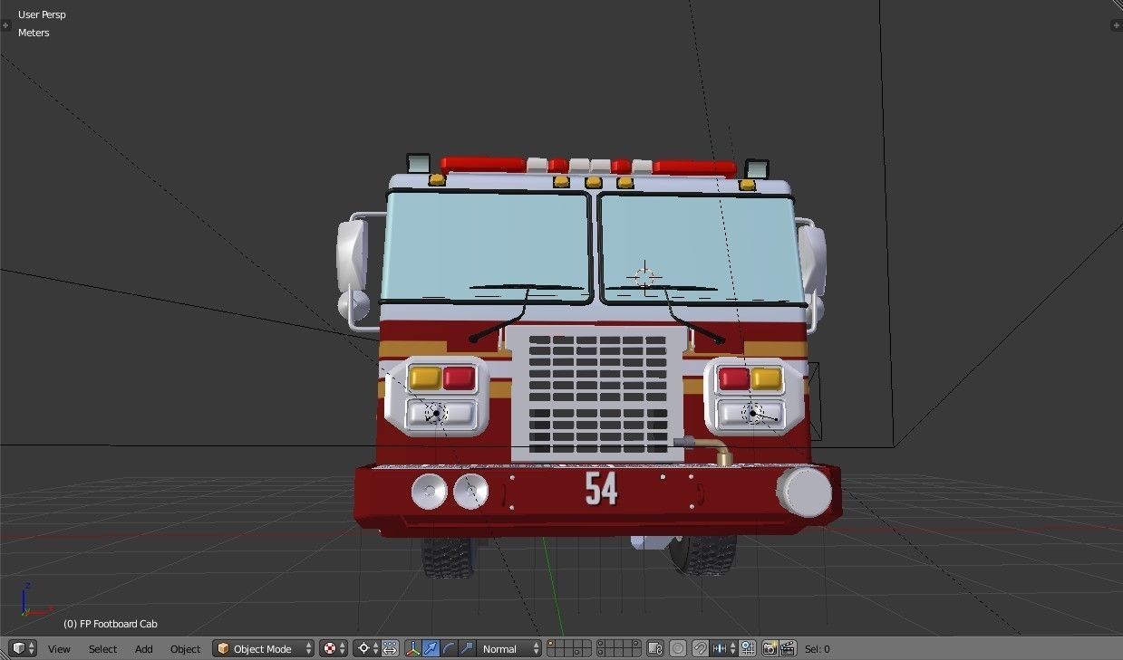 American Fire Engine Rescue Pumper Truck 3D model_28