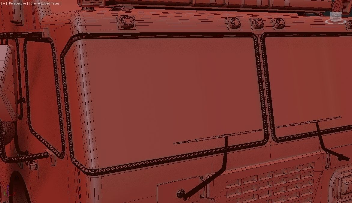 American Fire Engine Rescue Pumper Truck 3D model_47