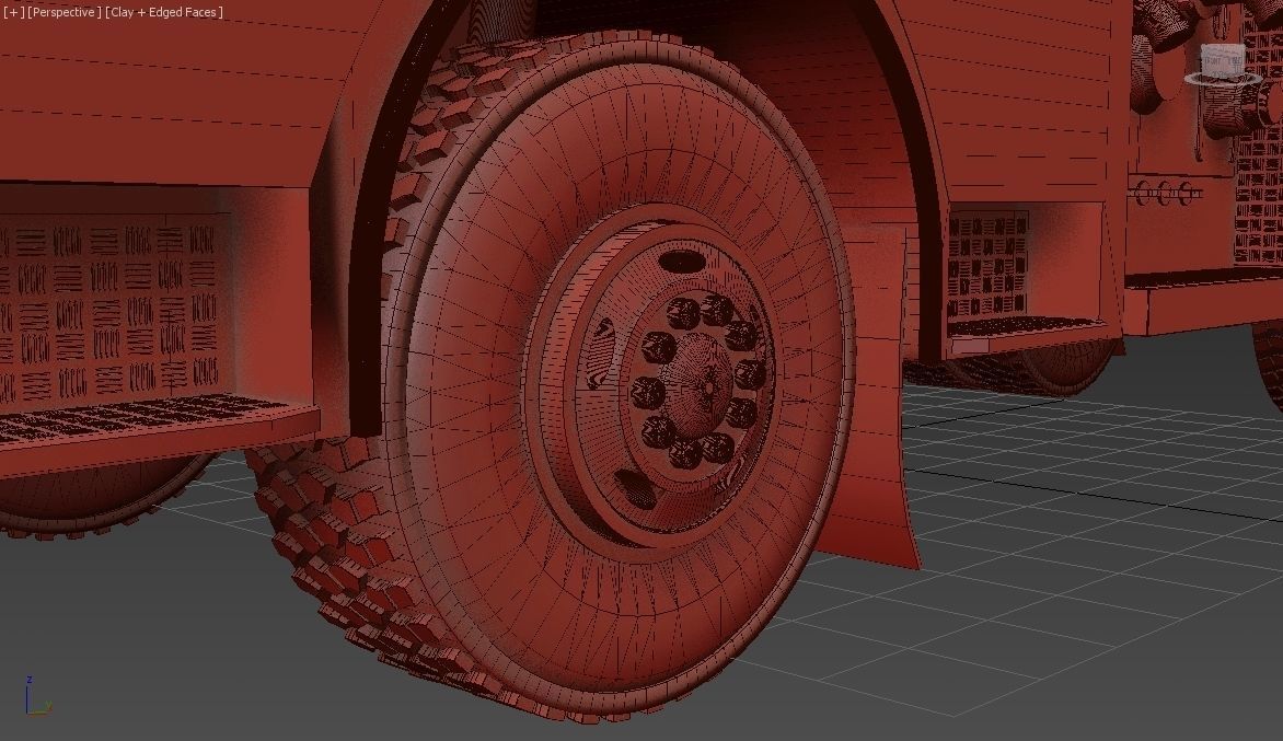 American Fire Engine Rescue Pumper Truck 3D model_48