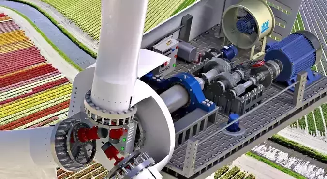 Wind turbine 3D model