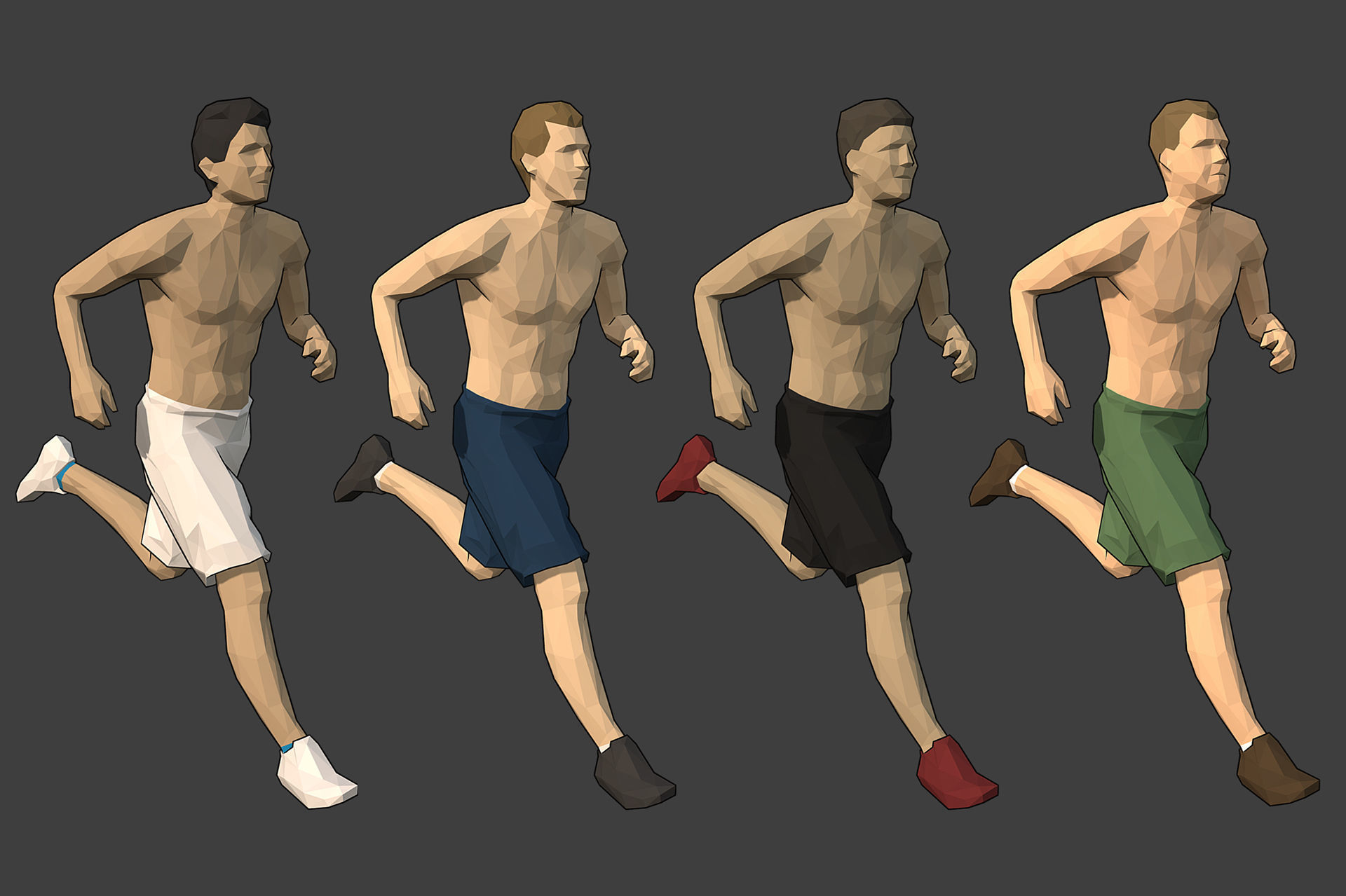 Lowpoly Rigged Male Essentials Low-poly 3D model_11