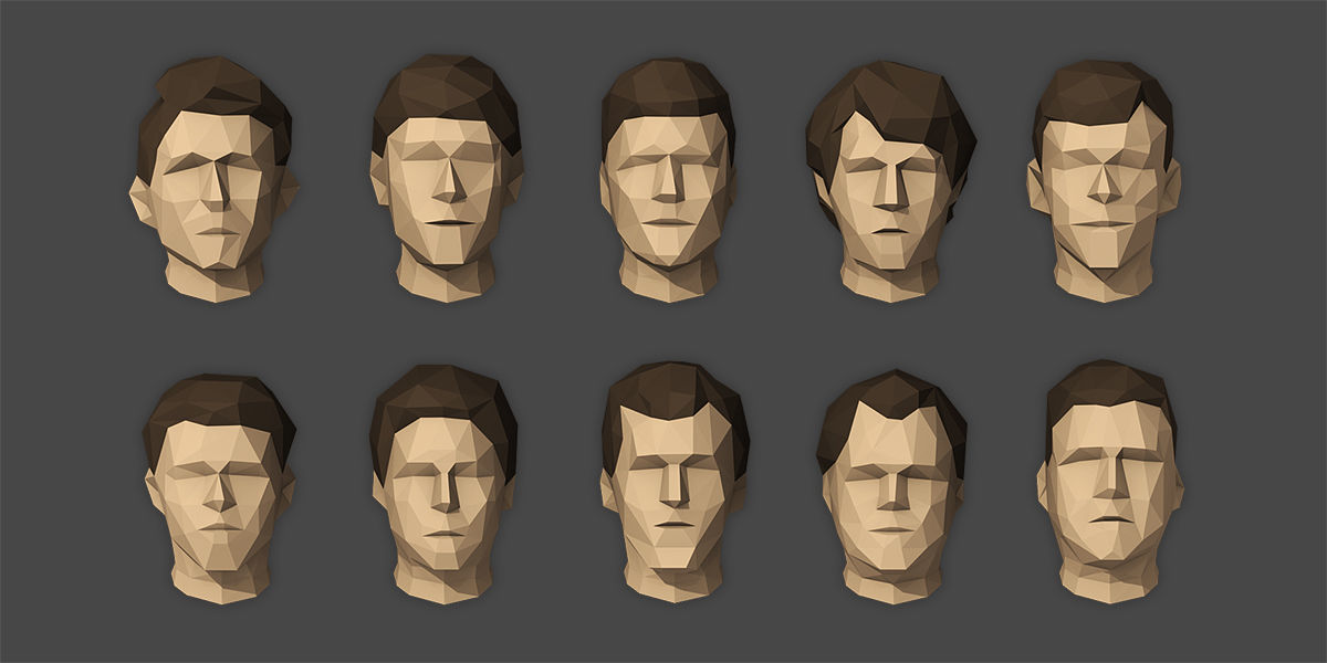 Lowpoly Rigged Male Essentials Low-poly 3D model_13