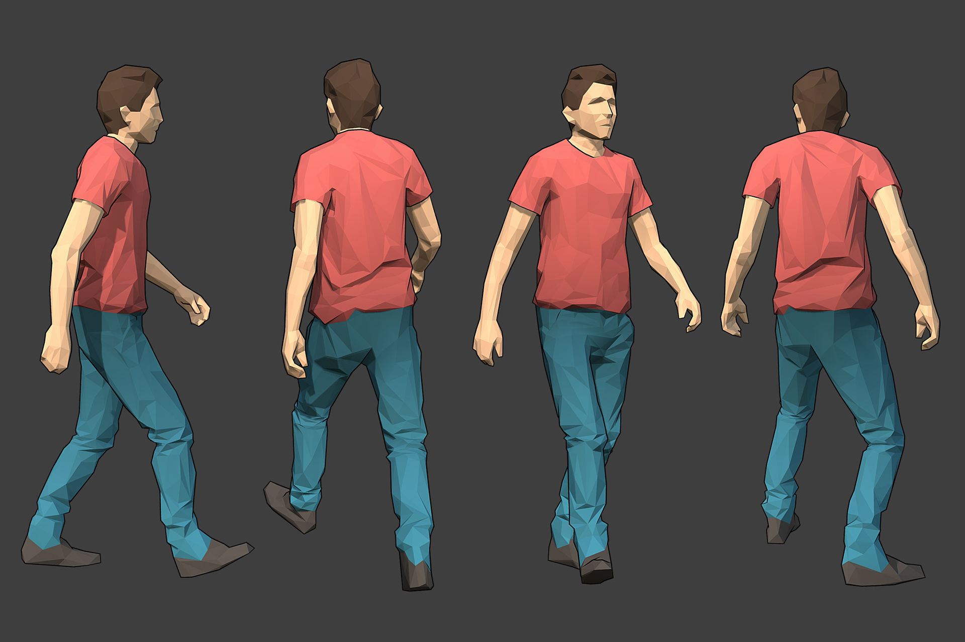 Lowpoly Rigged Male Essentials Low-poly 3D model_2