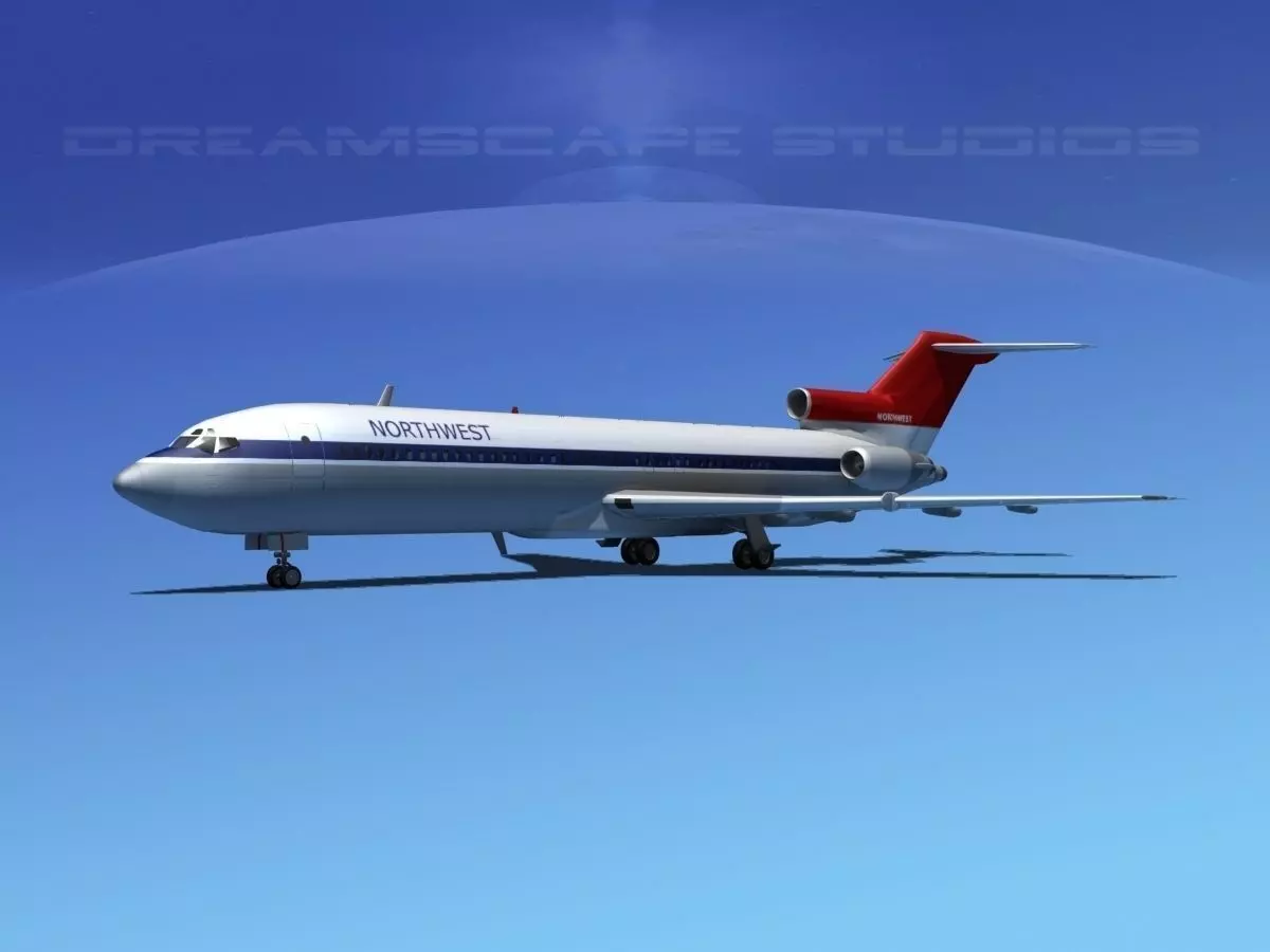 Boeing 727-200 Northwest Airlines 1 3D model_0