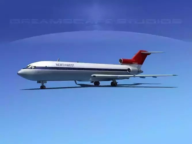 Boeing 727-200 Northwest Airlines 1 3D model