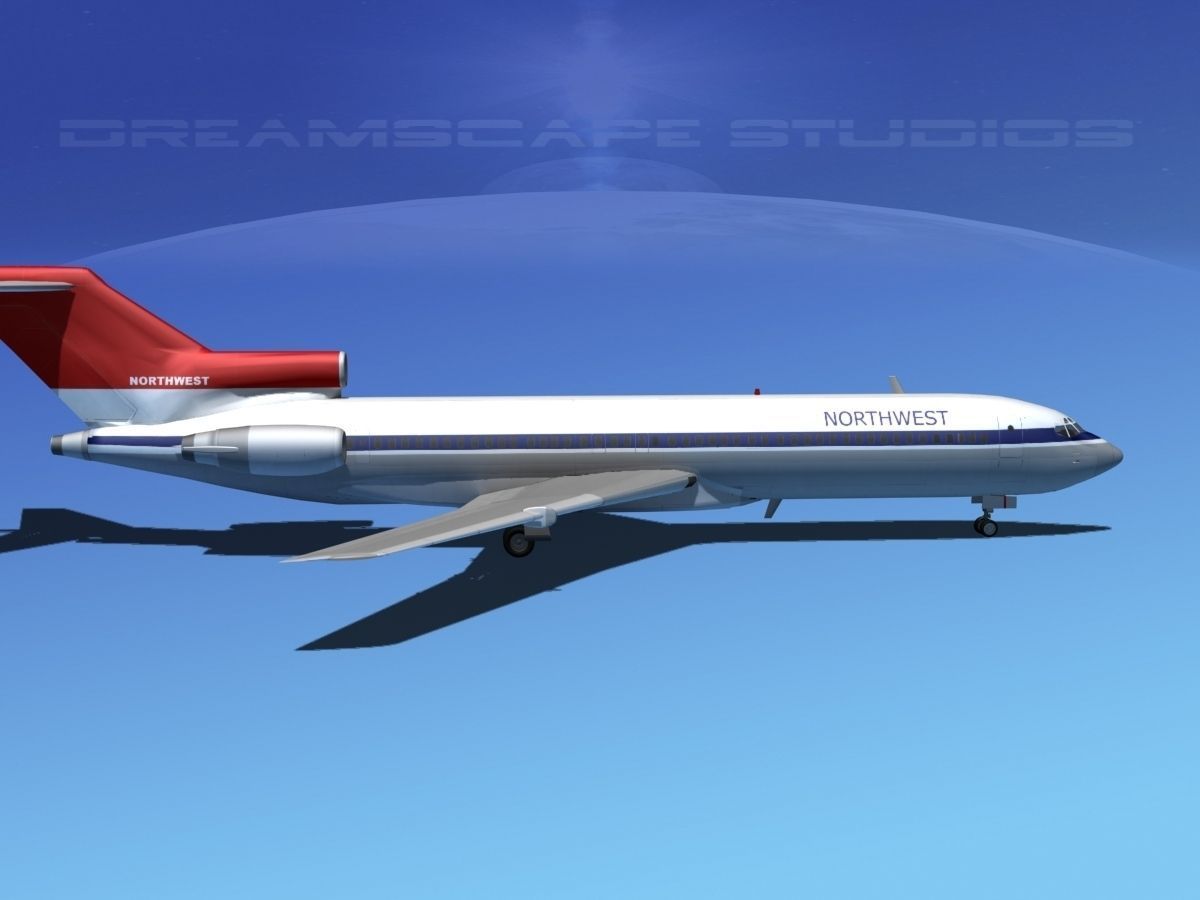 Boeing 727-200 Northwest Airlines 1 3D model_9