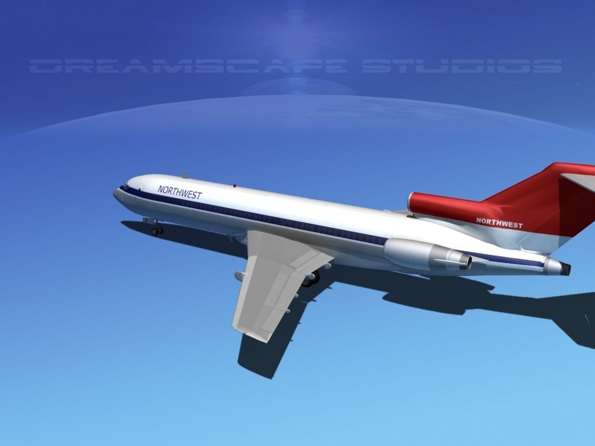 Boeing 727-200 Northwest Airlines 1 3D model_13