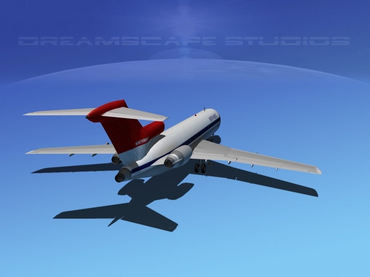 Boeing 727-200 Northwest Airlines 1 3D model_11
