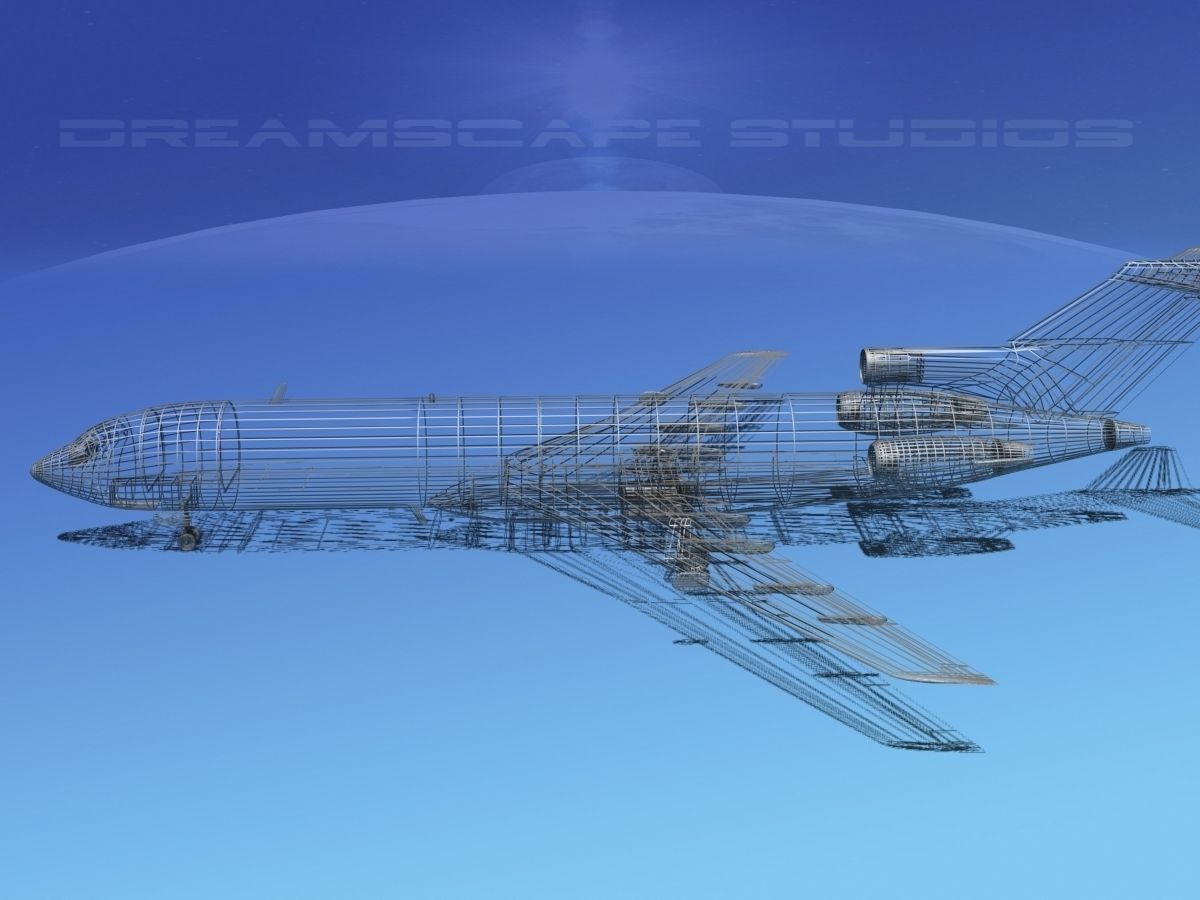 Boeing 727-200 Northwest Airlines 1 3D model_4