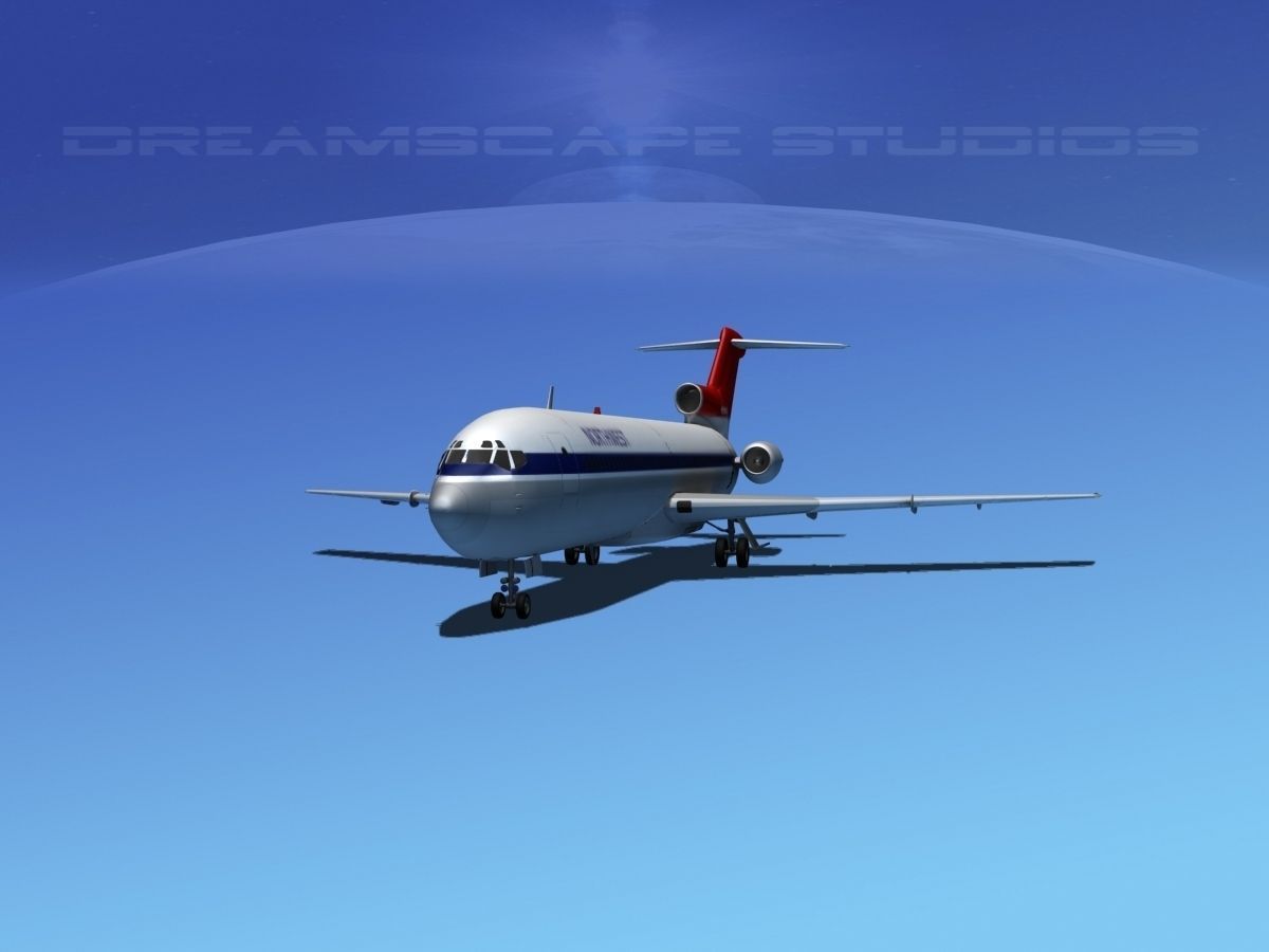 Boeing 727-200 Northwest Airlines 1 3D model_6