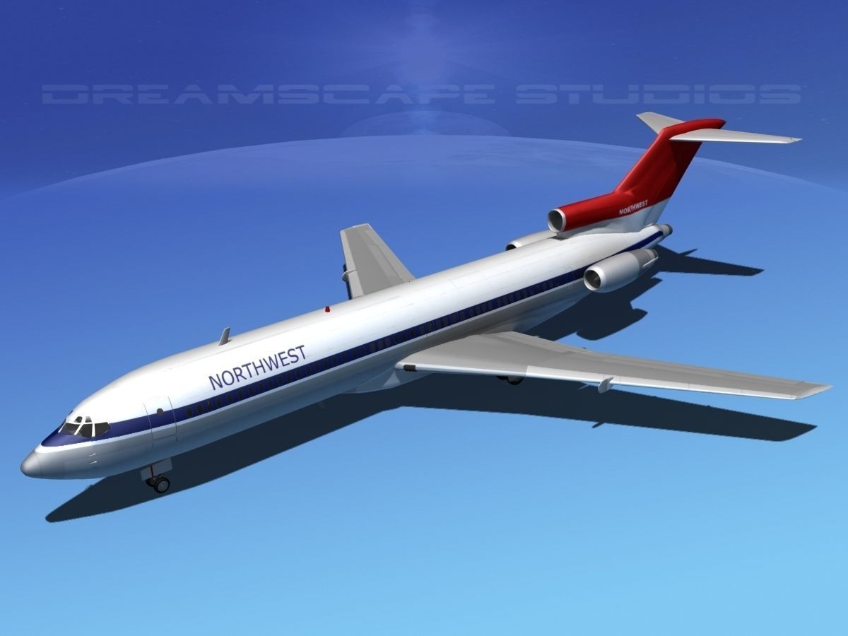 Boeing 727-200 Northwest Airlines 1 3D model_15