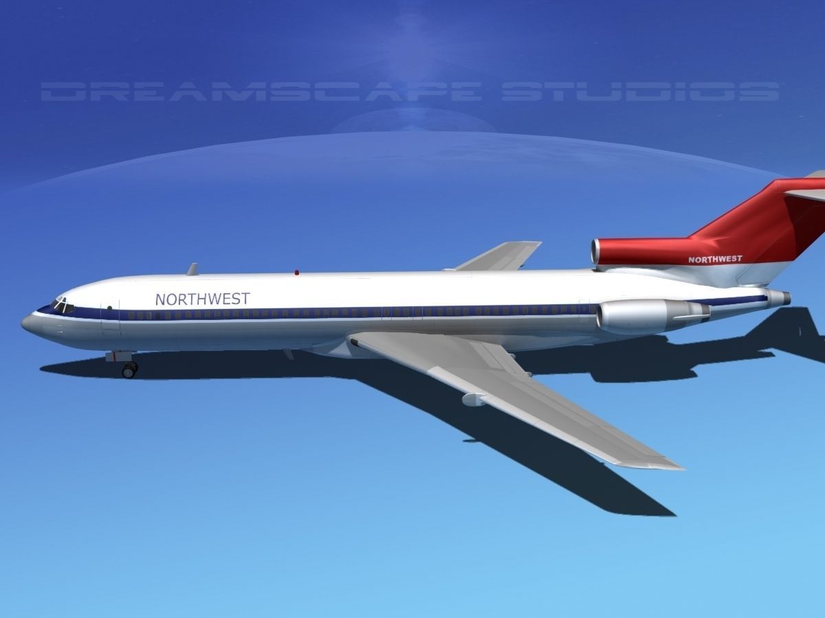 Boeing 727-200 Northwest Airlines 1 3D model_12