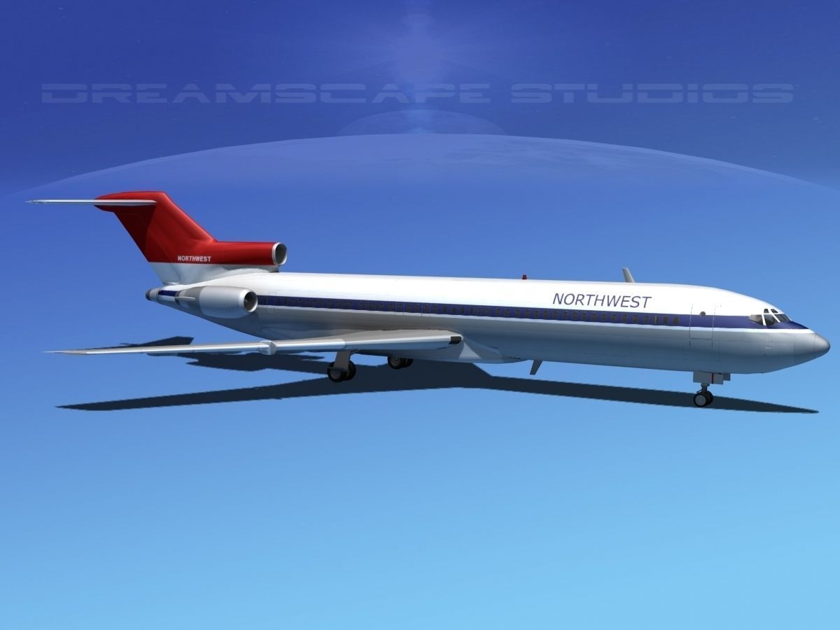 Boeing 727-200 Northwest Airlines 1 3D model_8