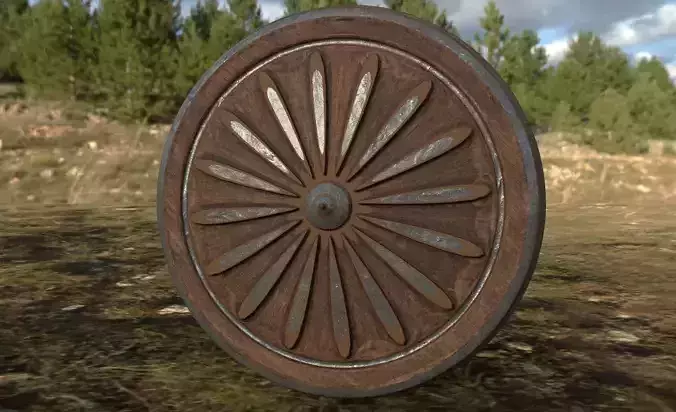 Shield in woods