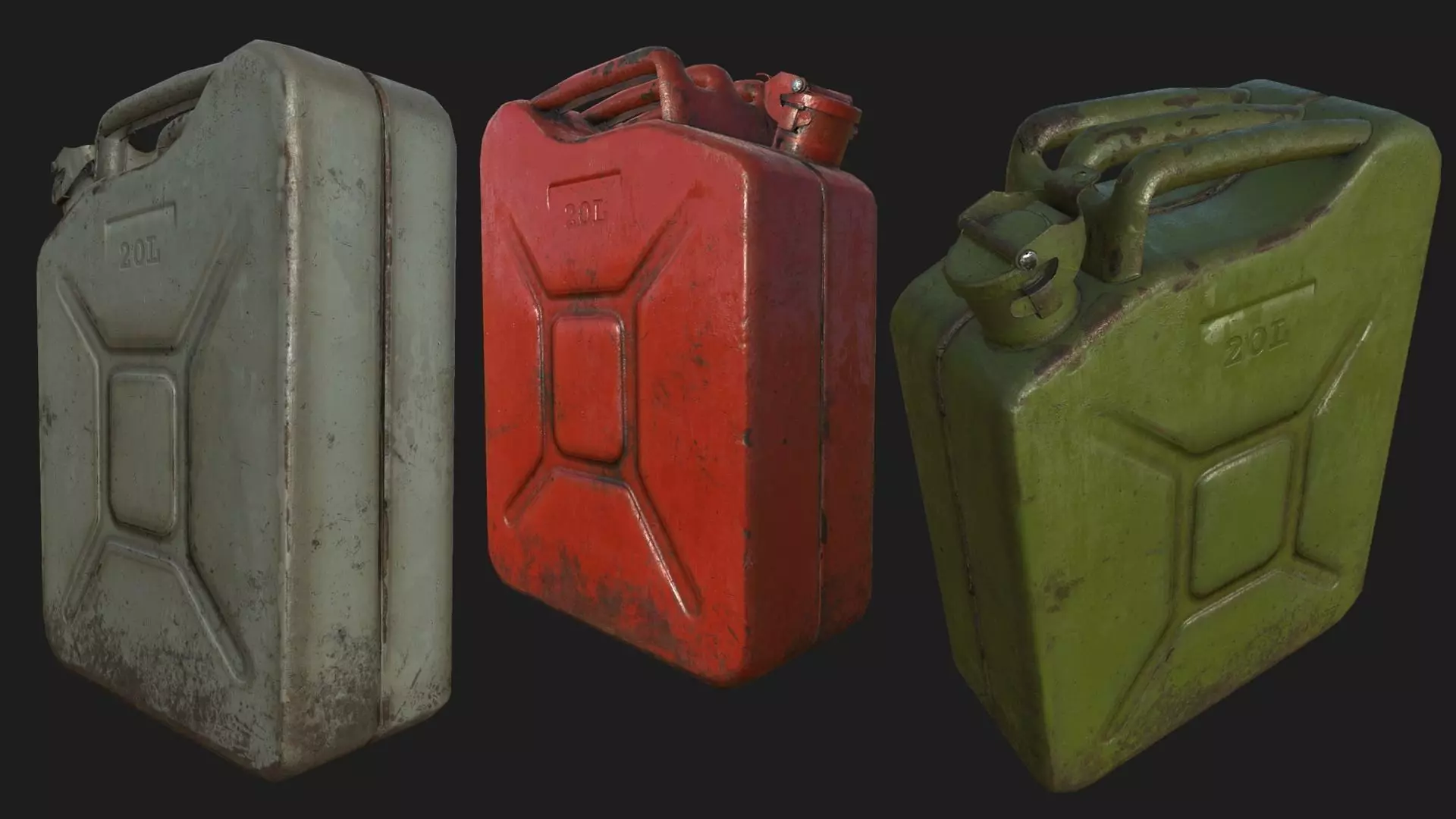Jerry Can PBR Low-poly 3D model_0