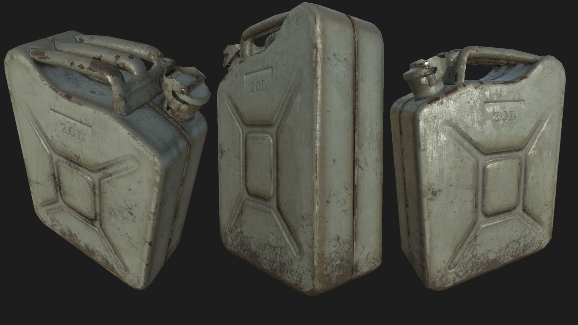 Jerry Can PBR Low-poly 3D model_1