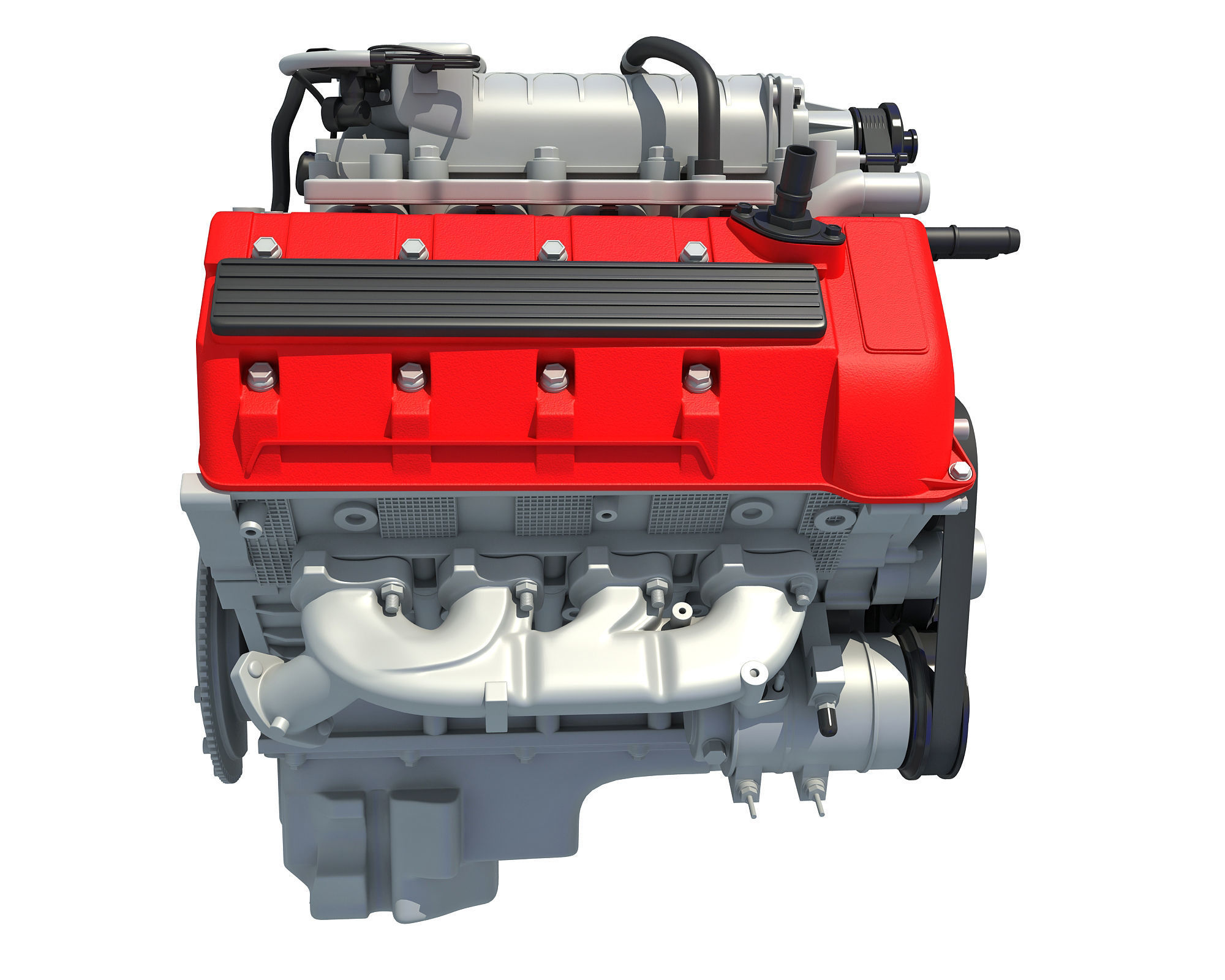 Sectioned Animated V8 Engine 3D model_9