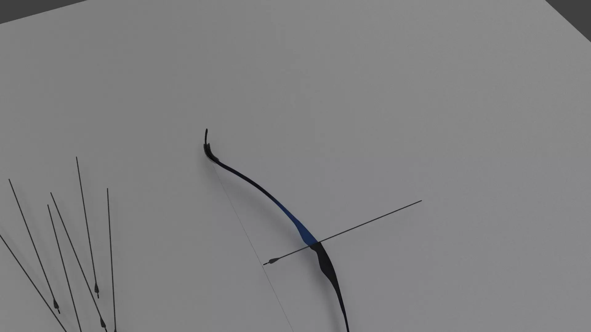 One-Piece Recurve Bow 3D model_0