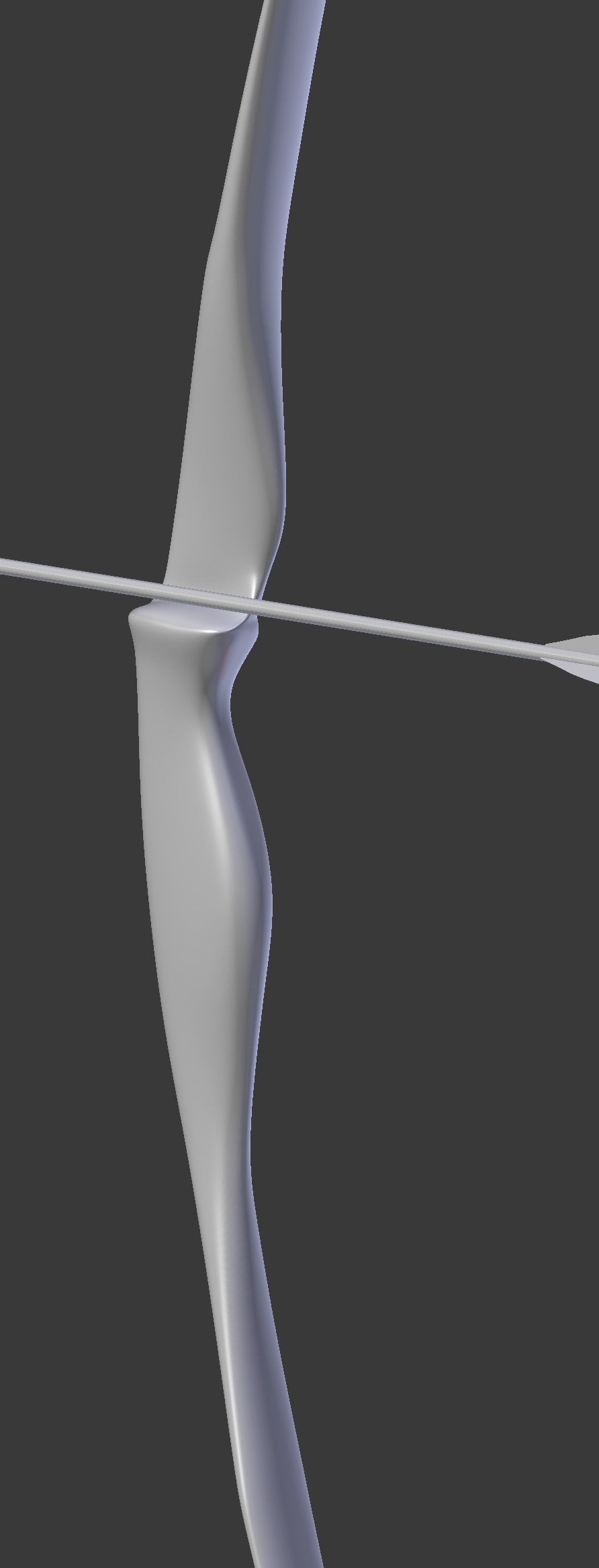 One-Piece Recurve Bow 3D model_4